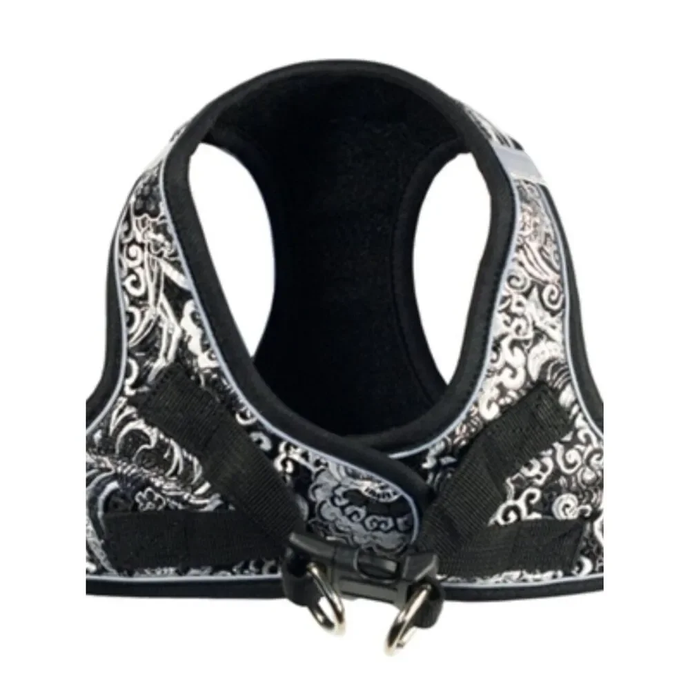 Pet Reflective Harness Vest - Black Royal Elegance - SZ SM 14 -16